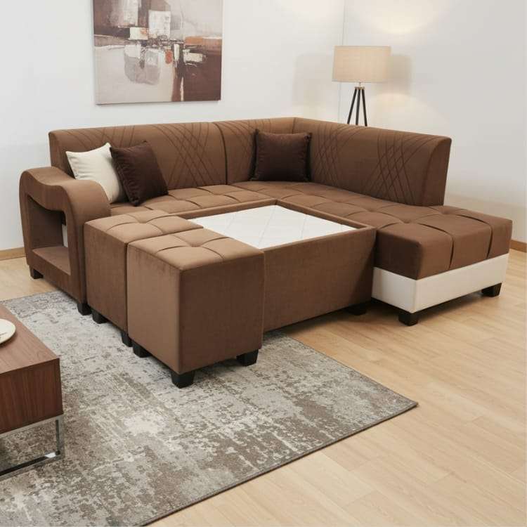 Dark Brown Sofa Set
